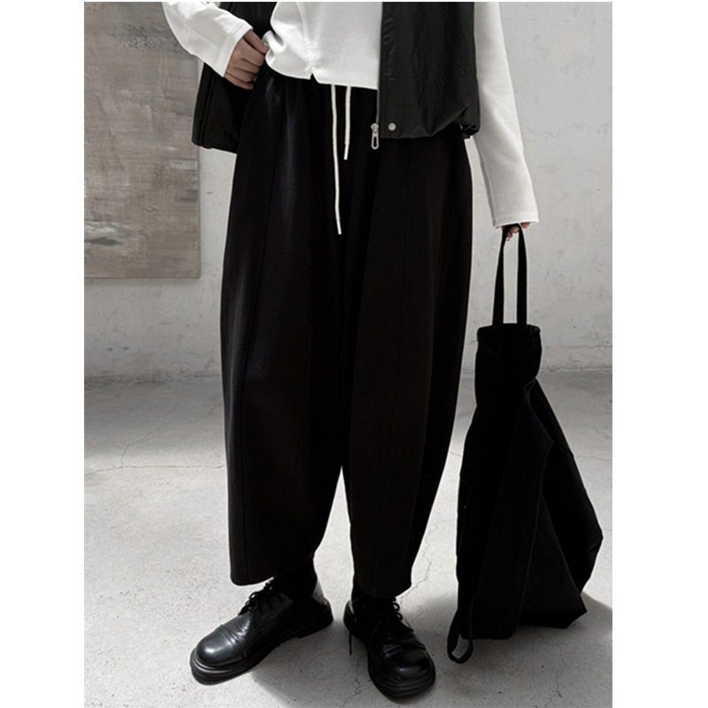 设计感小众山本慵懒风宽松立体轮廓感休闲哈伦裤女春季气球黑裤子,女装/女士精品,休闲裤,淘宝优惠券,粉丝福利购,淘宝优惠卷