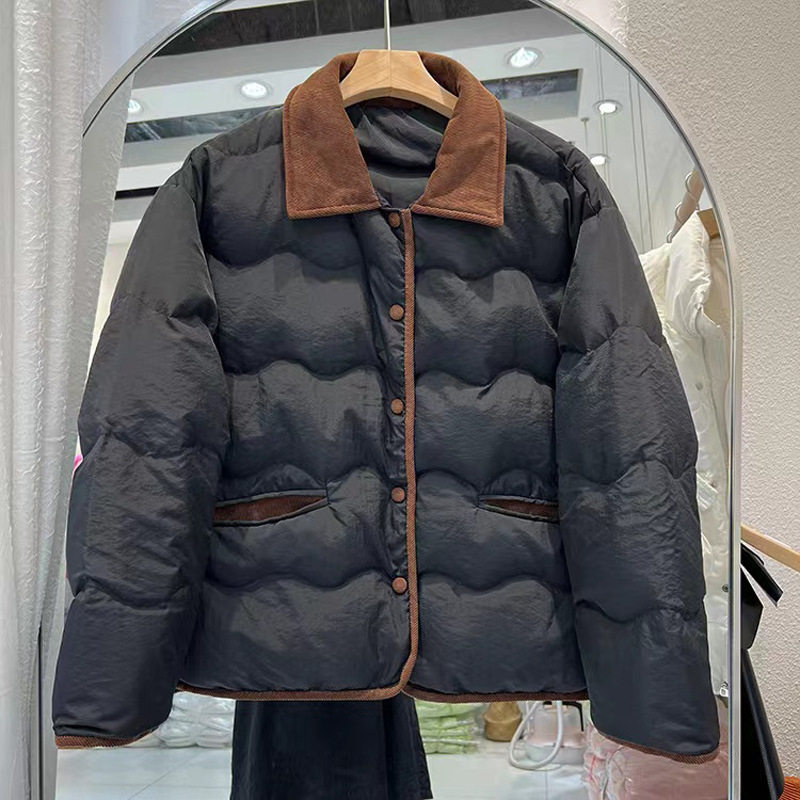 2025秋冬轻薄白鸭羽绒服女新短款韩版百搭小香风衬小个子羽绒外套