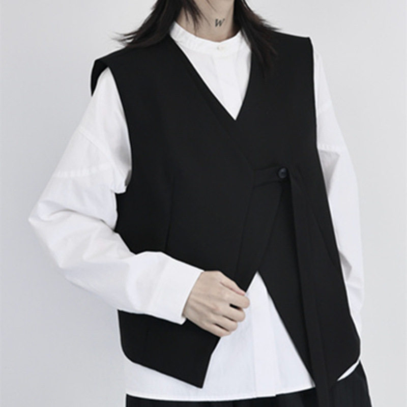 设计感小众山本暗黑风不规则马甲女春夏个性潮设计师马夹坎肩外套,女装/女士精品,马夹,淘宝优惠券,粉丝福利购,淘宝优惠卷