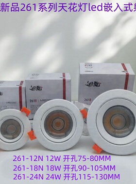 迴龙新品261系列天花灯led嵌入式射灯HL261-12N18N18W24W吊顶洞灯