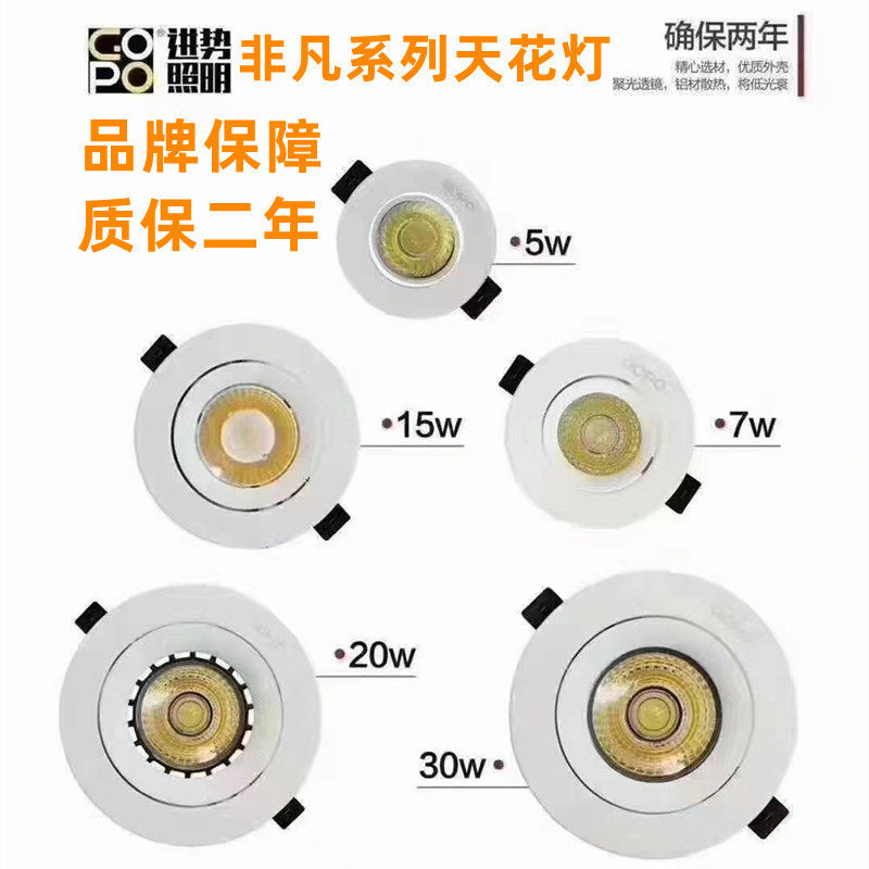 gopo射灯进势照明天花灯嵌入式图片