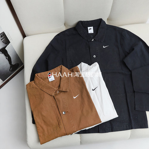 NIKE/耐克男子翻领排扣衬衫夹克