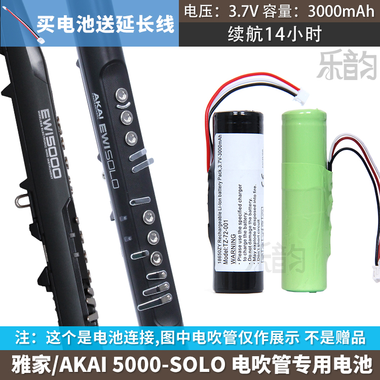 AKAI雅佳5000/SOLO/SOLOC电吹管专用电池备用锂电池延长线EWI雅家-封面