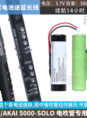 AKAI雅佳5000/SOLO/SOLOC电吹管通用电池专用锂电池延长线EWI雅家