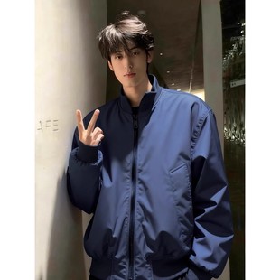 白鸭绒短款立领羽绒服男冬季美式bomber飞行夹克加厚防寒棉衣外套