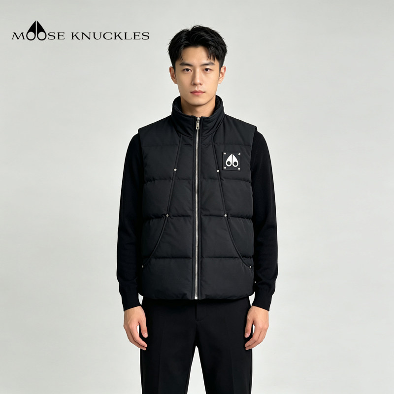 加拿大MOOSE KNUCKLES 小剪刀男士立领羽绒服马甲 秋冬保暖外套
