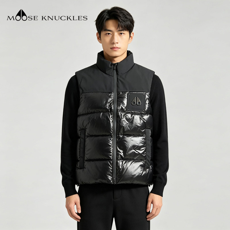 加拿大MOOSE KNUCKLES 小剪刀秋冬立领羽绒服马甲亮面外套男女款