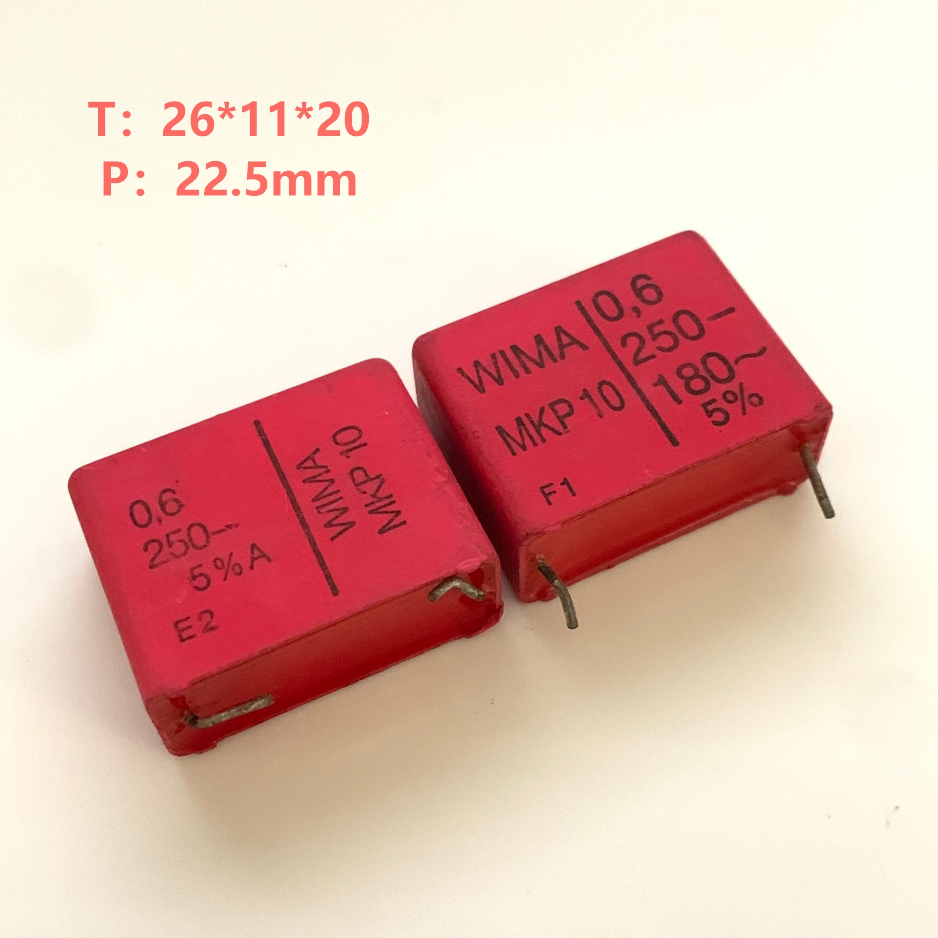 拆机德国红威马WIMA MKP10系 0.6UF 250V 耦合音频薄膜电容