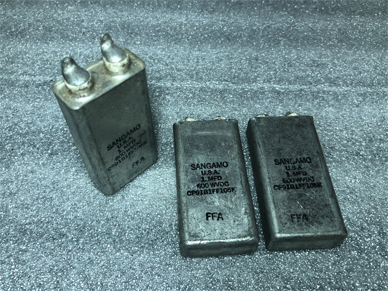 古董 美国 SANGAMO 山姆 1UF 600VDC 高压胆机耦合油浸电容