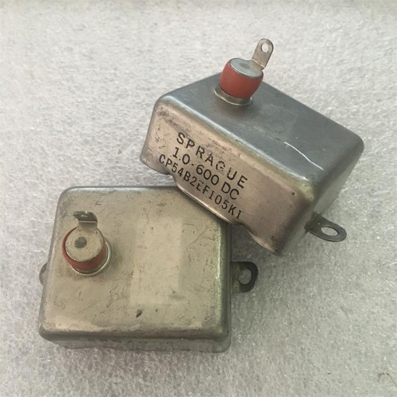古董美国SPRAGUE 思碧 1UF 600V 铜壳胆机耦合油浸电容