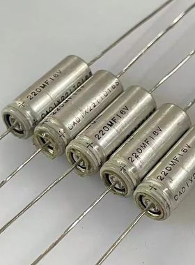 全新 MALLORY 摩罗利 235系 220UF 16V DC 铜脚轴向发烧阴极电容