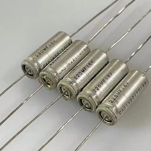 235系 摩罗利 MALLORY 铜脚轴向发烧阴极电容 16V 220UF 全新