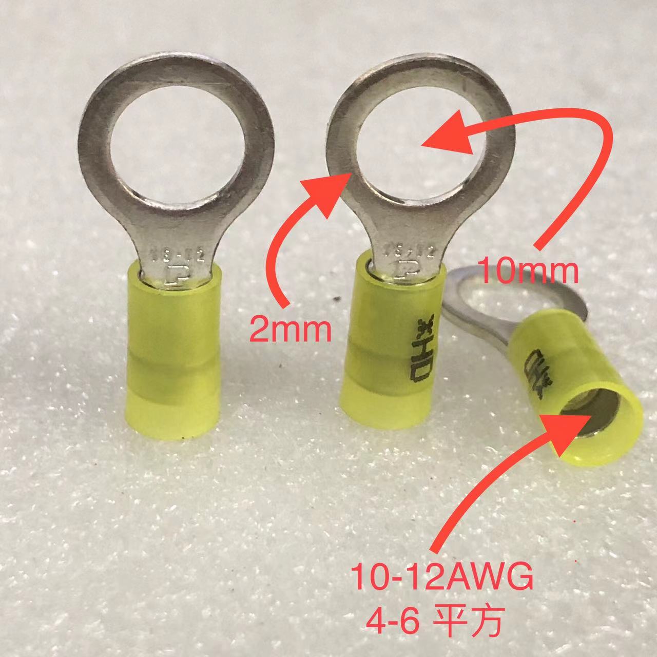 美国PANDUIT泛达3/8 M10 16-12AWG 4-6平方 O型接线端子PN12-38HD