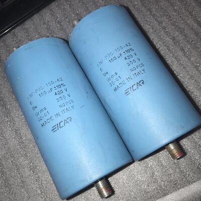 拆机 意大利ICAR ITALYLNF-P3C-150-42 150UF 420V 胆机滤波电容