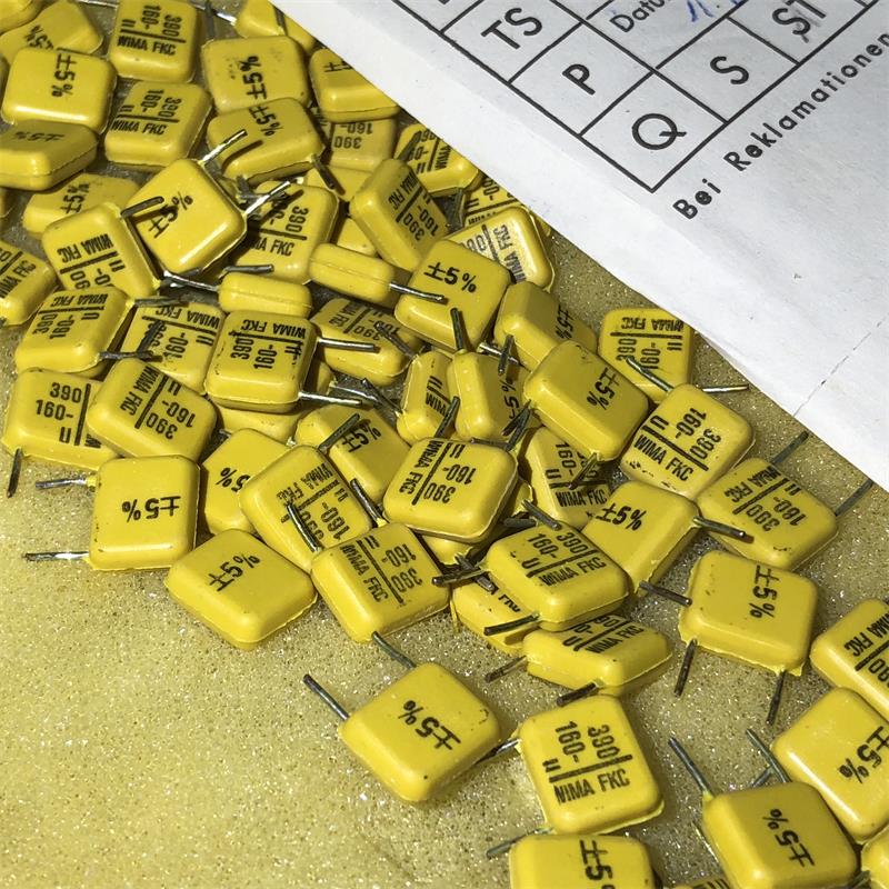 原盒德国WIMA黄威马FKC系 390PF 160V 古董锡箔音频耦合电容