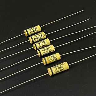 电吉他 美国CDE 黄猫 0.22UF200V 发烧音频耦合无极电容 MMW2P22