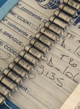 原盒美国SPRAGUE 思碧150D系列 10UF 20V 106K 轴向音频钽电容