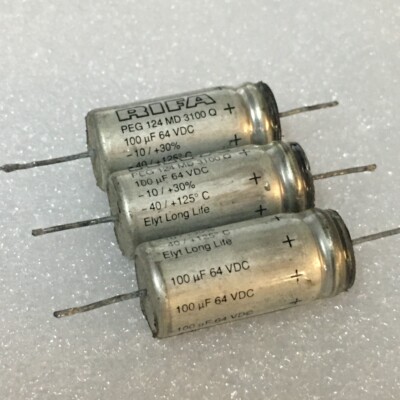 拆机 瑞典 RIFA银子弹PEG124系列 100UF 64V DC 发烧音极电解电容