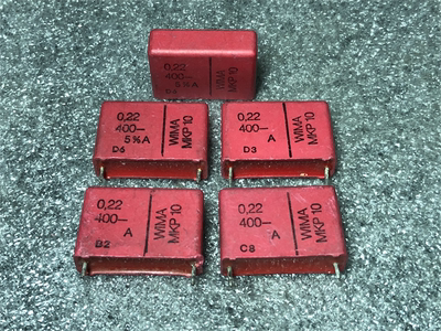 拆机德国威马WIMA MKP10 0.22UF 0.33uf 400V 发烧耦合无极电容