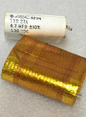 拆机 美国 ASC TXD27A 4.7UF 600V 立式分频金属化薄膜无极电容