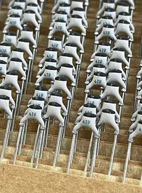 进口 PHILIPS 飞利浦 BC 100V 47PF 银膜 高频 瓷片电容 2% P5