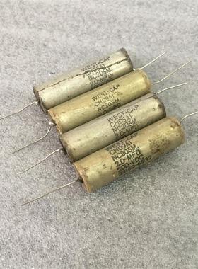 拆机美国西电WEST-CAP CH05A1NC205M 2UF200V 古董铜壳油浸电容