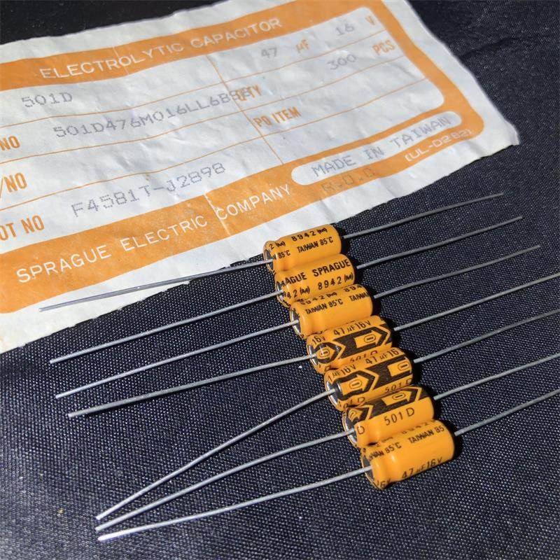 美国思碧SPRAGUE 501D系列 47UF 16V 发烧轴向阴极电解电容