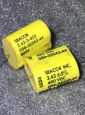 拆机美国 SEACOR INC 2.43UF 代 2.2uf400V 发烧耦合分频无极电容