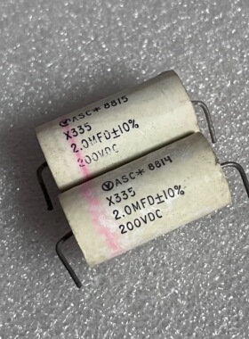 拆机 美国ASC 红美人 X335系列 2UF 200V DC老款分频薄膜无极电容