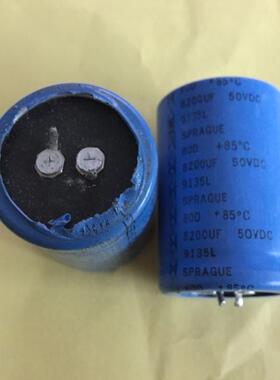 拆机 美国思碧 Sprague 80D系列 50v 8200uf 发烧滤波电解电容