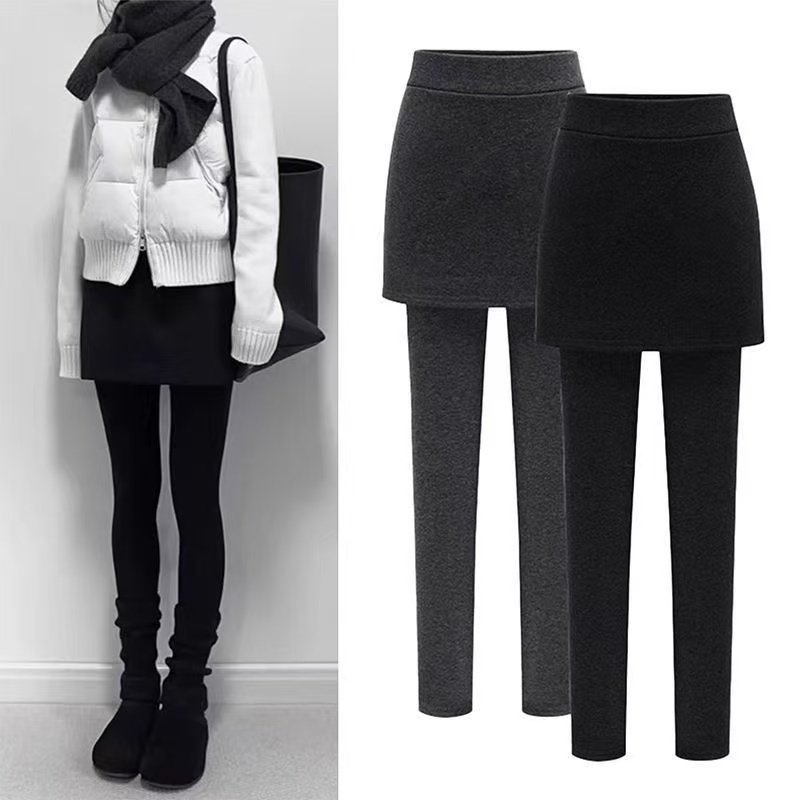 加绒裤裙一体假两件打底裤女2026新款秋冬鲨鱼裤子带屁帘包臀伞裙,女装/女士精品,大码裤装,淘宝优惠券,粉丝福利购,淘宝优惠卷