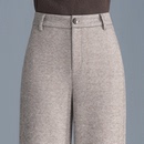 女2025新款 直筒阔腿裤 秋冬季 窄版 高腰宽松百搭气质时尚 羊绒毛呢裤