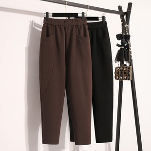 子九分宽松老爹哈伦裤 小脚休闲裤 妈妈萝卜裤 2025新款 女秋冬烟管裤