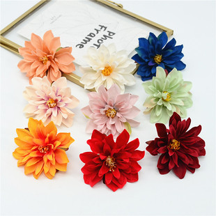 仿真小昙花北欧大丽菊 花盒配花少数民族头饰diy古装旗头饰品制作