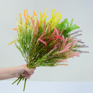 仿真塑料石松把束门楣花环插花礼品盒花盒材料包配花薰衣草花束