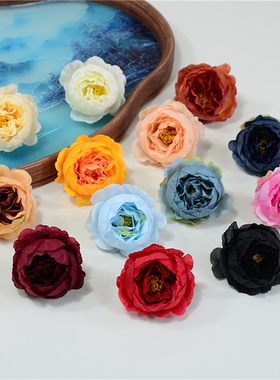 仿真玲珑牡丹花朵风铃花5cm小牡丹花头 花墙花环插花头饰旗头制作