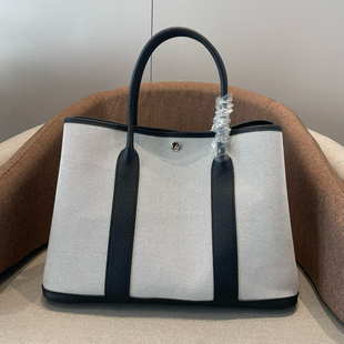 手工坊garden party牛皮迷你mini23熊猫花园包30cm手提帆布托特包