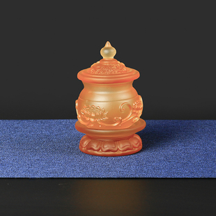 供佛用品 古法琉璃供水杯圣水杯莲花供杯贡水杯大悲水净水杯