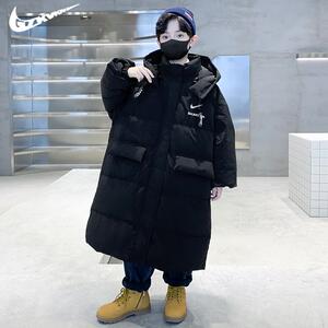 耐克顿男童羽绒服冬季2024新款儿童外套冬装中大童中长款男孩加厚