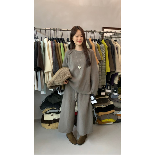 ULOUR/U粒 韩系慵懒风穿搭毛衣+8分裤一套直接出门两件套H2658