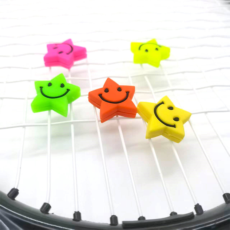 四个装包邮新款五角星硅胶网球拍减震器棒棒糖可乐个性球拍避震