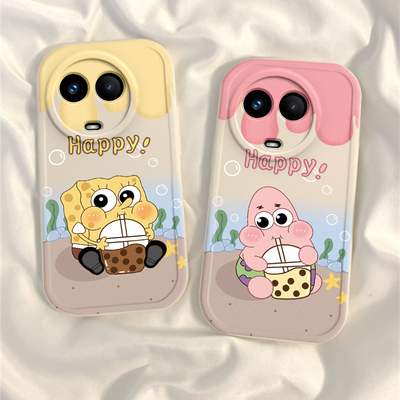 适用于真我v50壳realmeV50S5G卡通可爱RMX3781硅胶套3783新款简约V5Os防摔OPPOV全包OPPORealmeV男女情侣