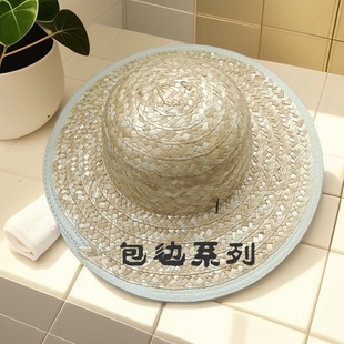 帽子，夏季遮阳帽手工编织防晒遮阳柔韧舒适田园干活拍照游玩钓鱼