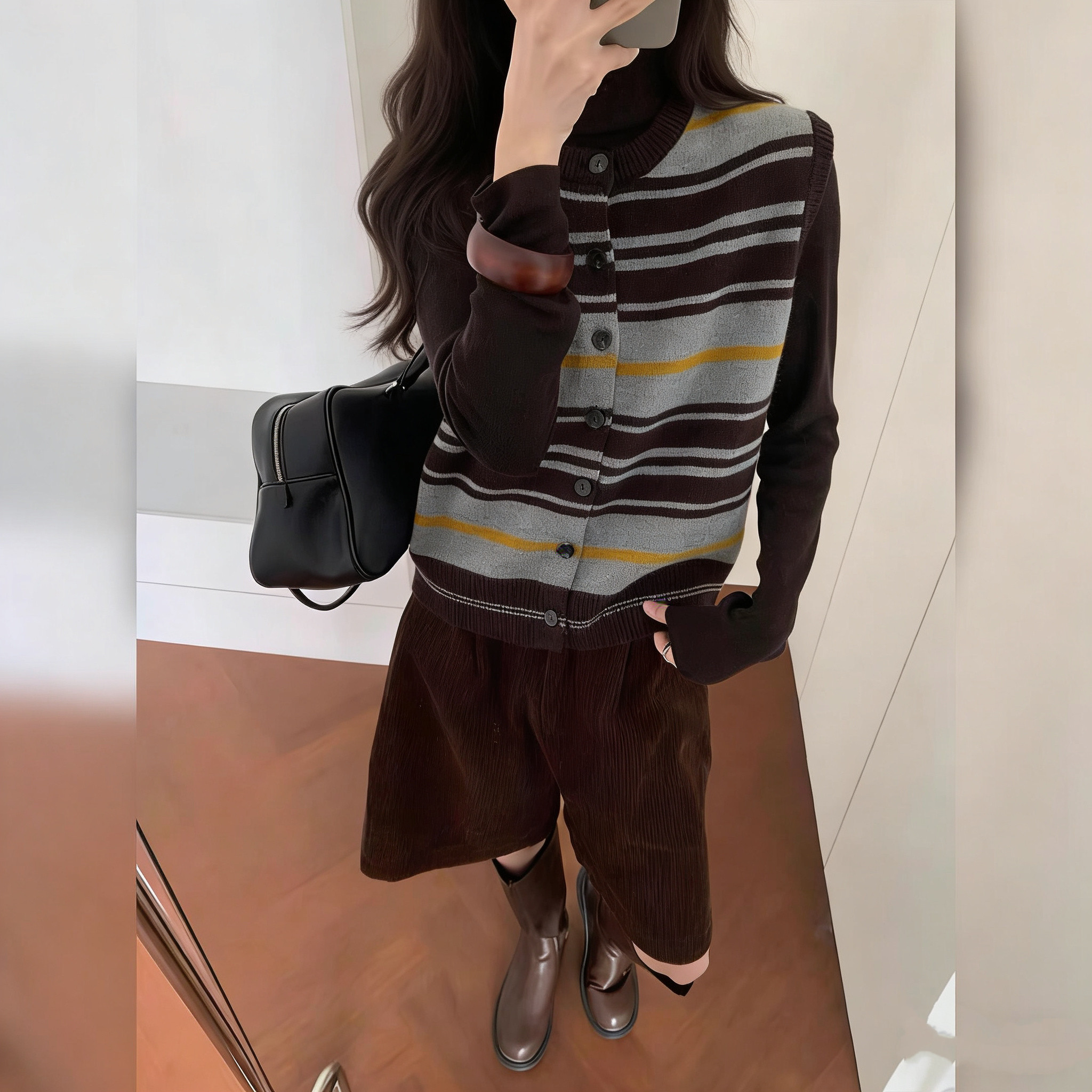 针织开衫马夹毛套套无袖背心大码