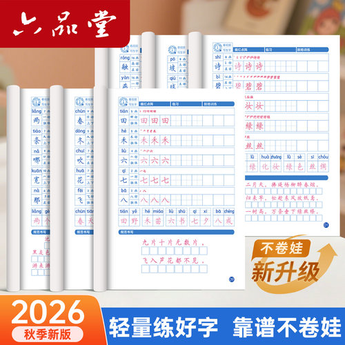 练字帖小学生专用一二年级上下册
