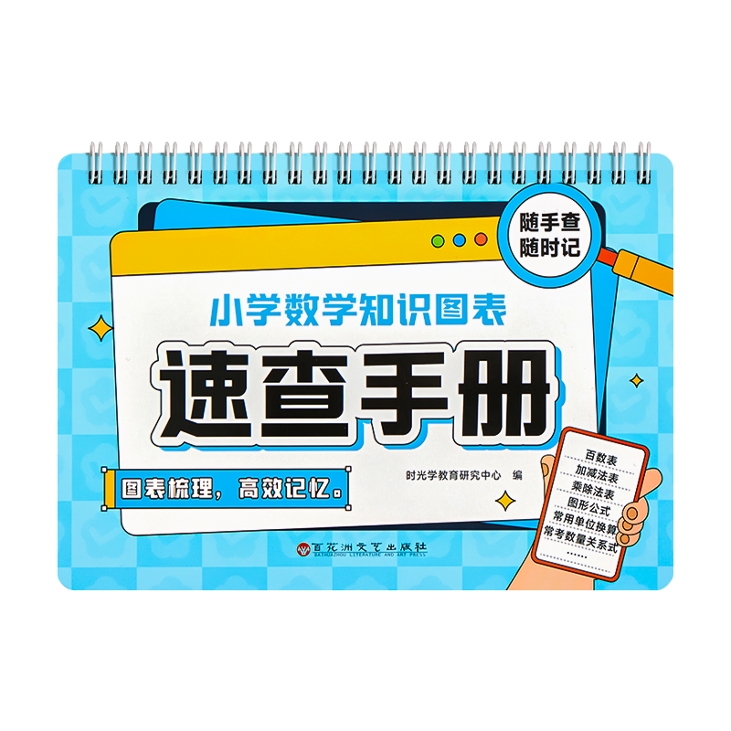 六品堂小学数学公式定律手册大全一二三四五六年级九九乘法口诀表台历图表小学生语文基础知识学习卡片知识考点及定律总结手册