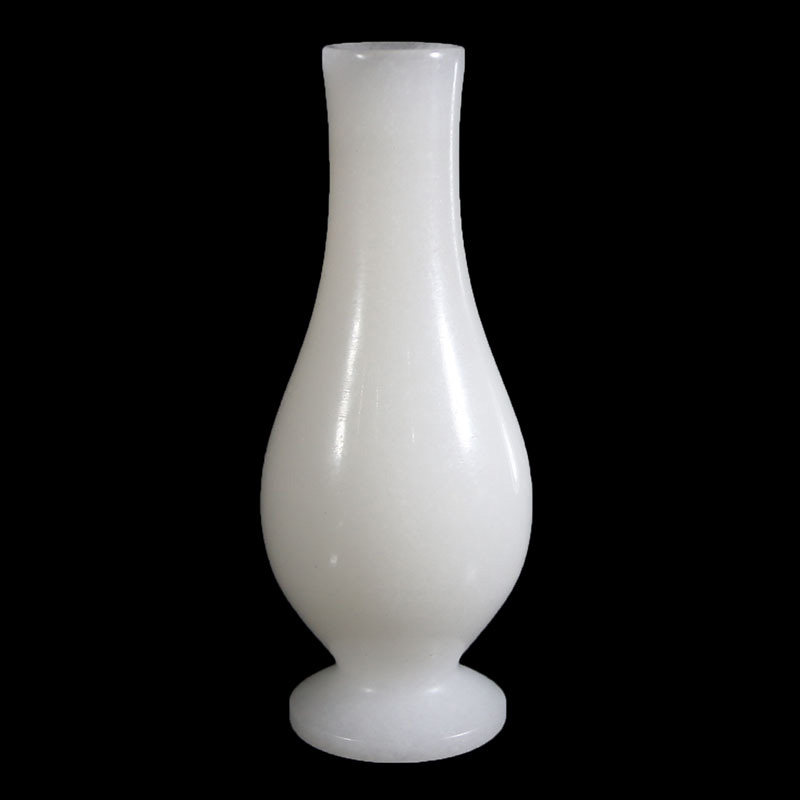 观音瓶摆件天然白玉石书桌花瓶