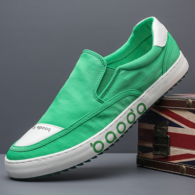 宝达透气布料欧美风低帮绿色潮鞋