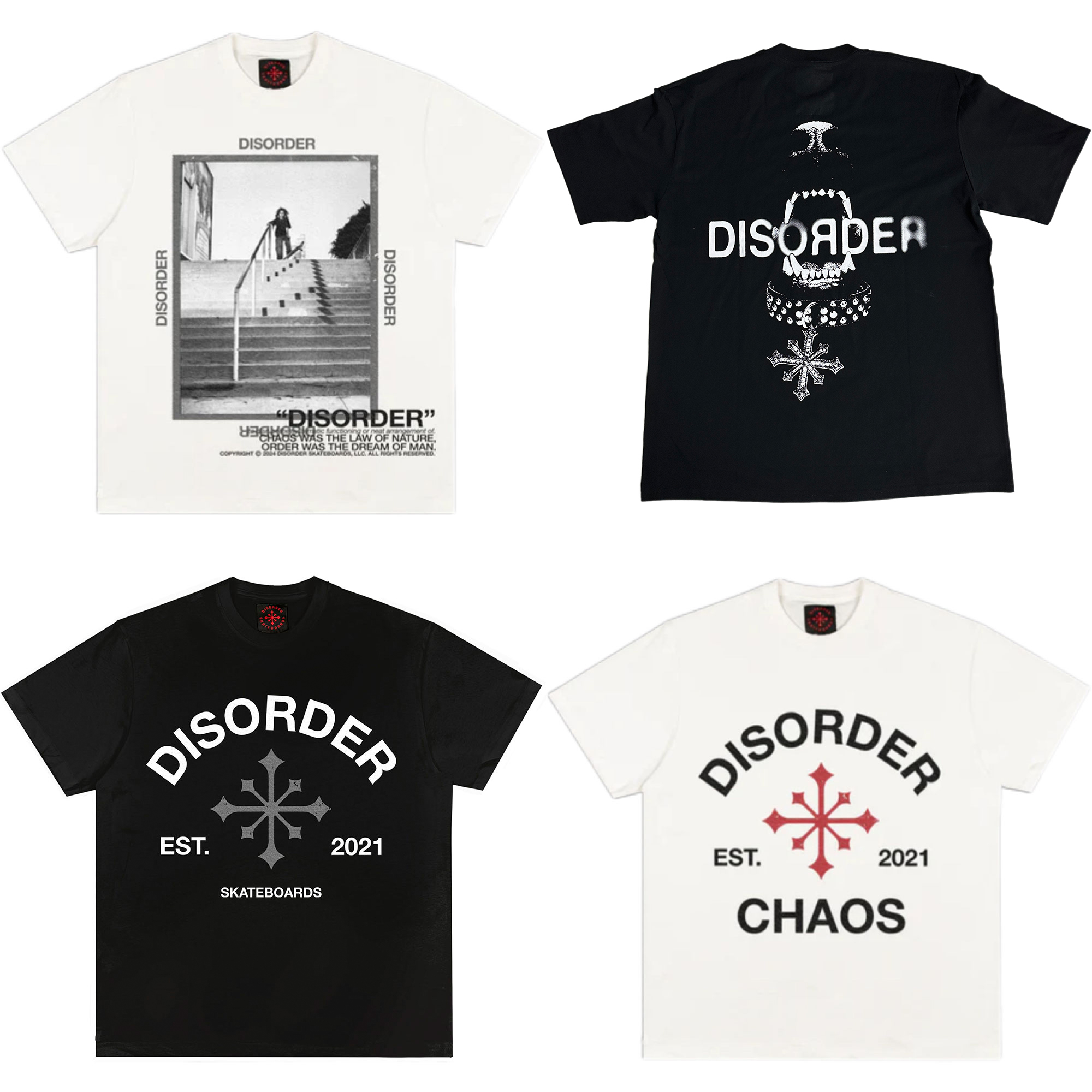 55滑板店 美国滑板品牌DISORDER正品T恤男女短袖Nyjah Huston创立