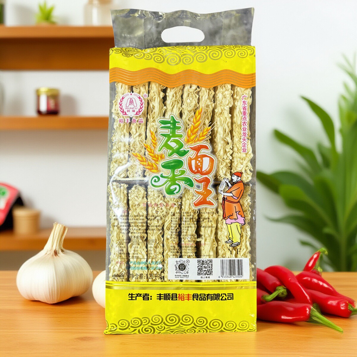 裕丰润福麦香面王宽面 炒面丰顺面条非油炸早餐面大碗面2.5斤包邮